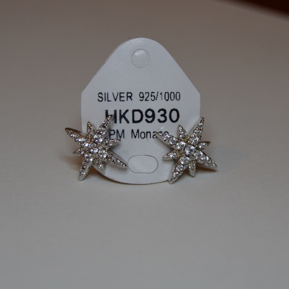 APM Monaco ‘Meteorites Stud Earrings’ silver tone brand new with tag & dust bag.